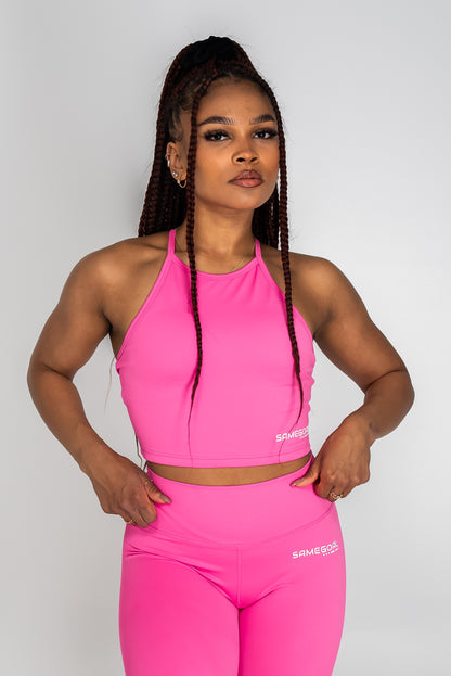 Original crop top neonpinkki