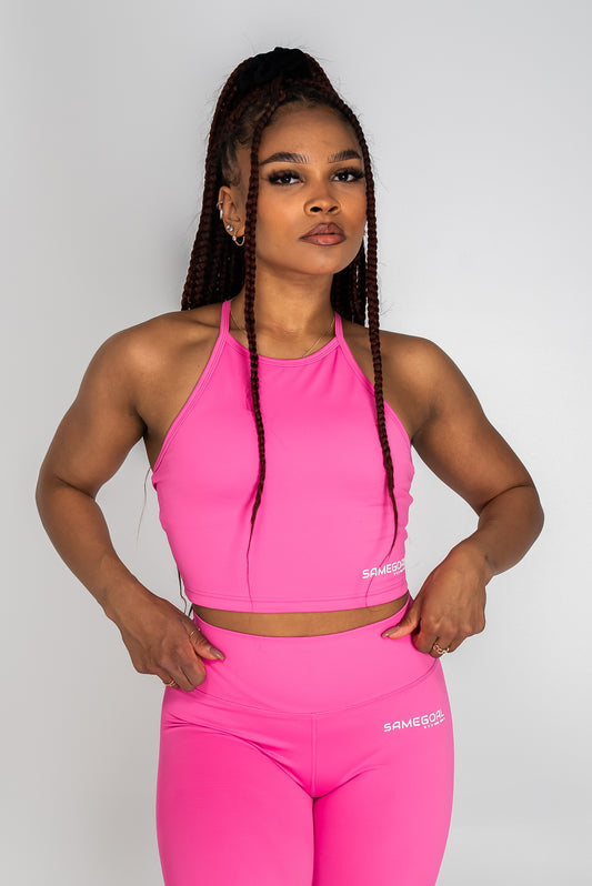 Original crop top neonpinkki