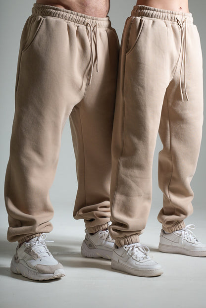 Collegehousut heavy beige