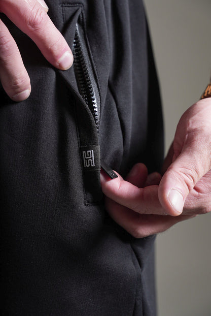 Miesten Basic loose collegehousut musta