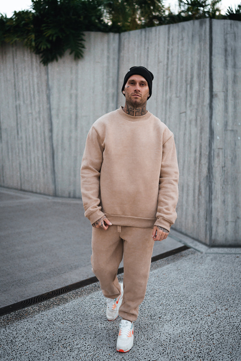 oversize college beige